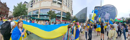 March in Cardiff in honor of Independence Day of Ukraine