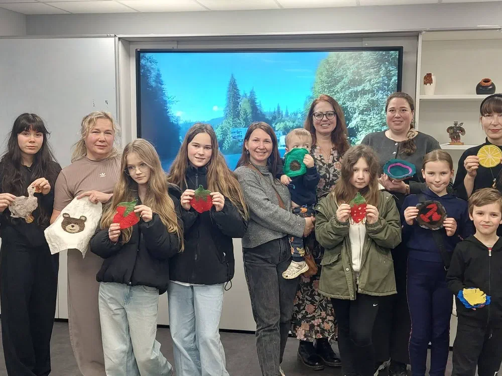 Felting class in the Grand Multicultural Hub