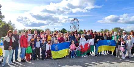 Ukrainian children enjoyed Folly Farm