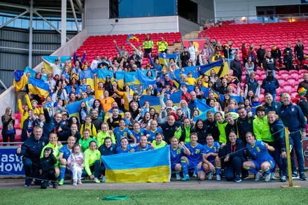 Women's football game Wales-Ukraine
