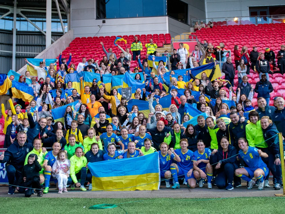 Women's football game Wales-Ukraine