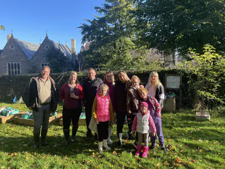 Cleaning at Penlan park in Llandeilo