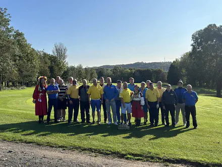 Golf fundraiser for Ukraine at Coed-Y-Mwstwr Golf Club Bridgend