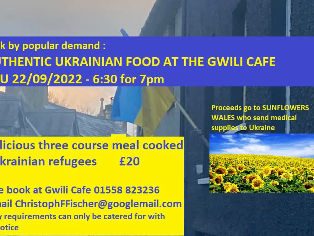 Fundraising dinner at Gwili Kitchen Cafe, Llandeilo