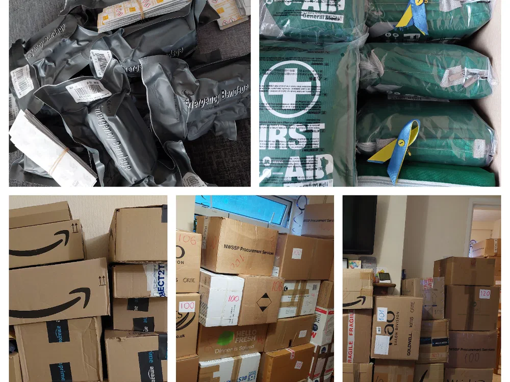 Shipment of medical supplies and humanitarian aid to Ukraine
